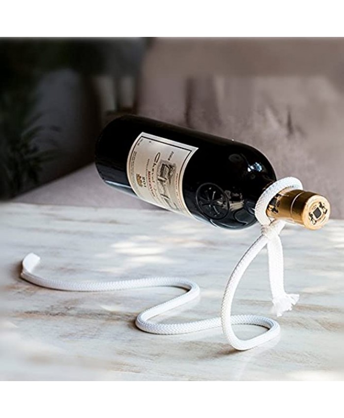 Highland Farms Select Magic Wine Bottle Rope Lasso Holder Holds Bottles Floating in The Air
