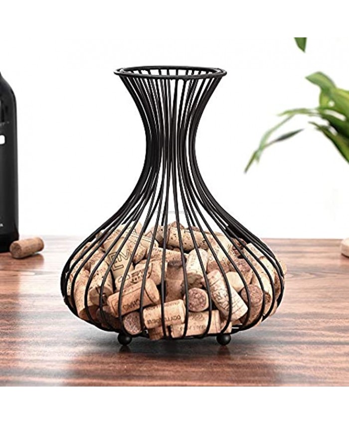 Shikha Wine Cork Holder,Cork Storage Display Wine Stopper Table Cork Container for DecorationMatte black