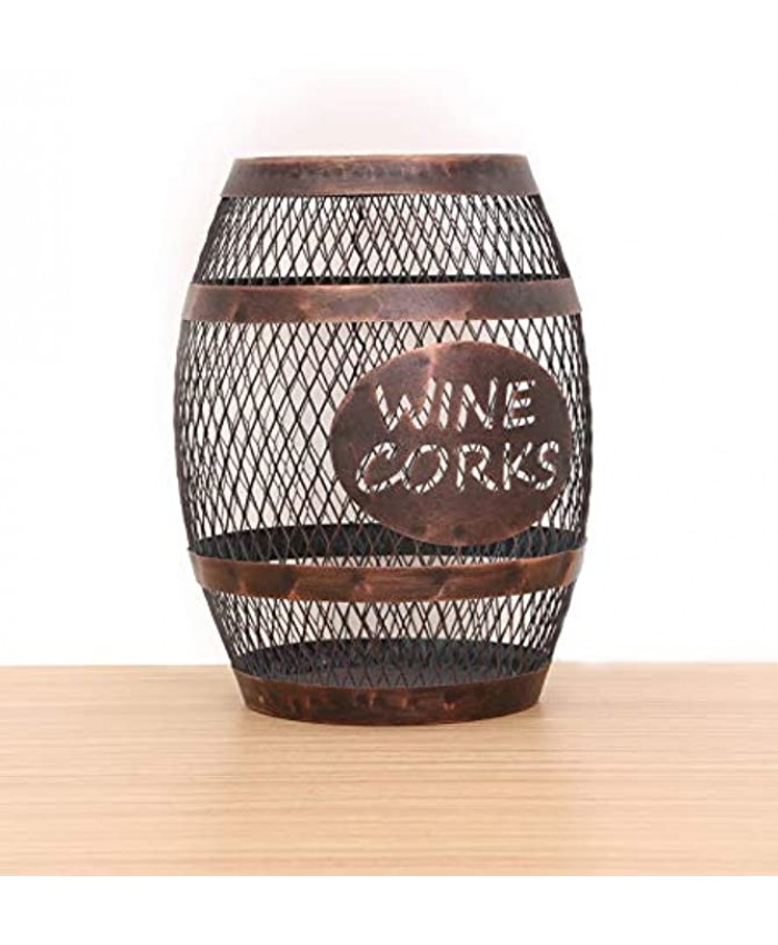 SODUKU Wine Barrel Cork Holder Wine Cork Holder Cork Storage Antique Bronze