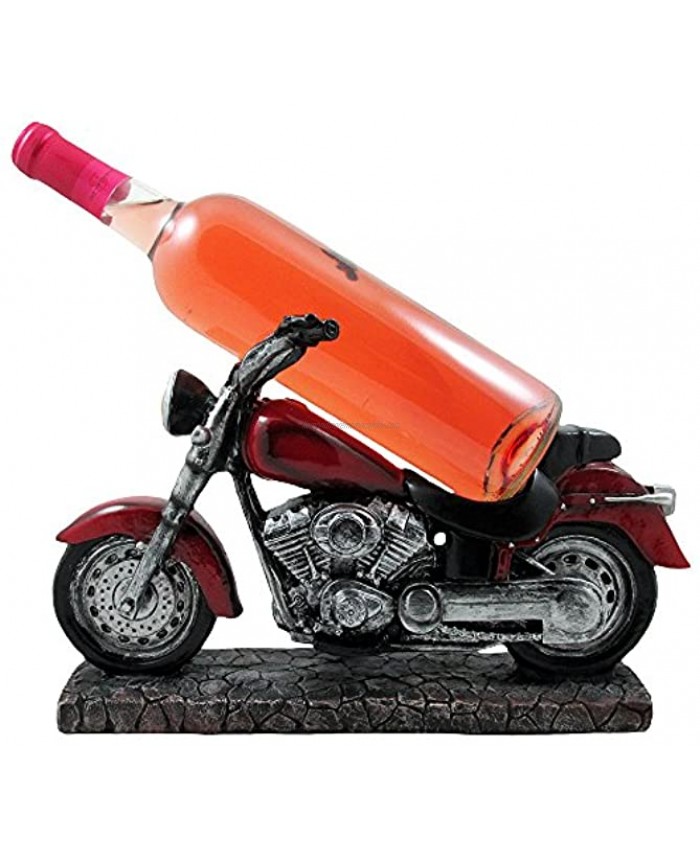 Vintage Motorcycle Wine Bottle Holder Sculpture for Classic Chopper & Cycle Model Statues As Decorative Bar or Kitchen Decor Tabletop Wine Racks & Stands and Retro Biker Gifts