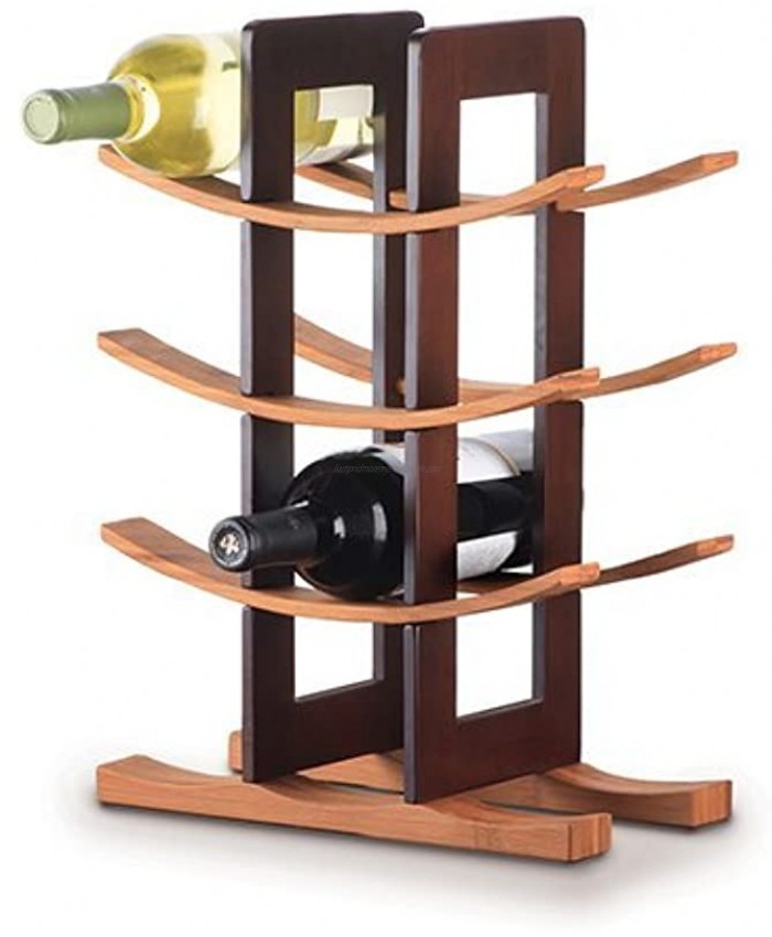 Anchor Home Collection Wine Rack with Espresso Finish Natural Bamboo