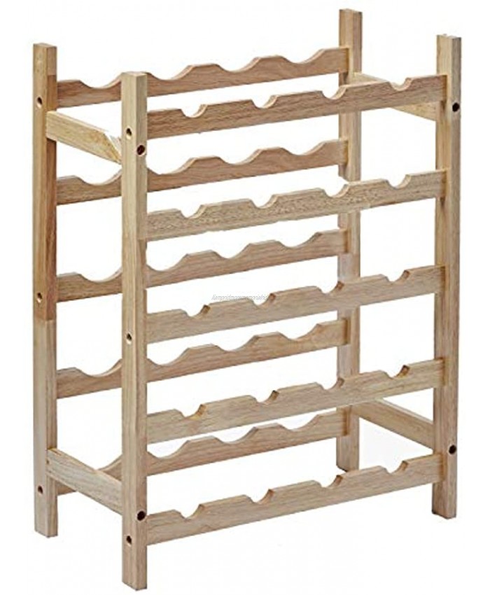 Basics Solid Wood 5-Tier Wine Rack