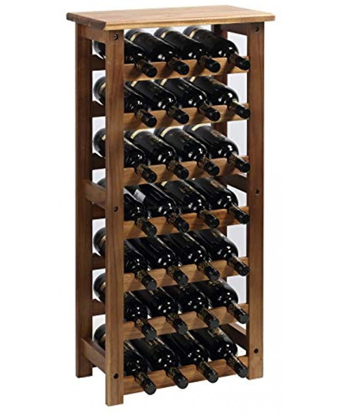 everous Wooden Wine Rack 7 Tire Floor Wine Storage Rack 28 Bottles Holder Freestanding Display Rack for Kitchen Pantry Cellar Natural
