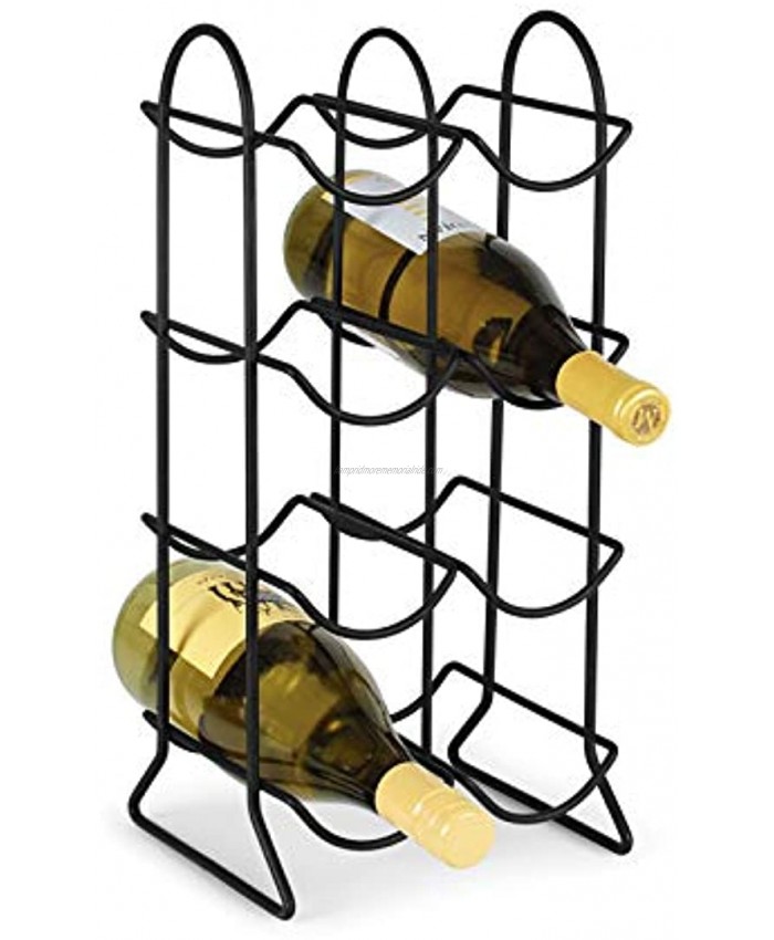 Spectrum Diversified Townhouse Rack 8 Holder Countertop Kitchen Organizer & Wine Bottle Storage Perfect for Wine Cellar & Home Bar Organization Black