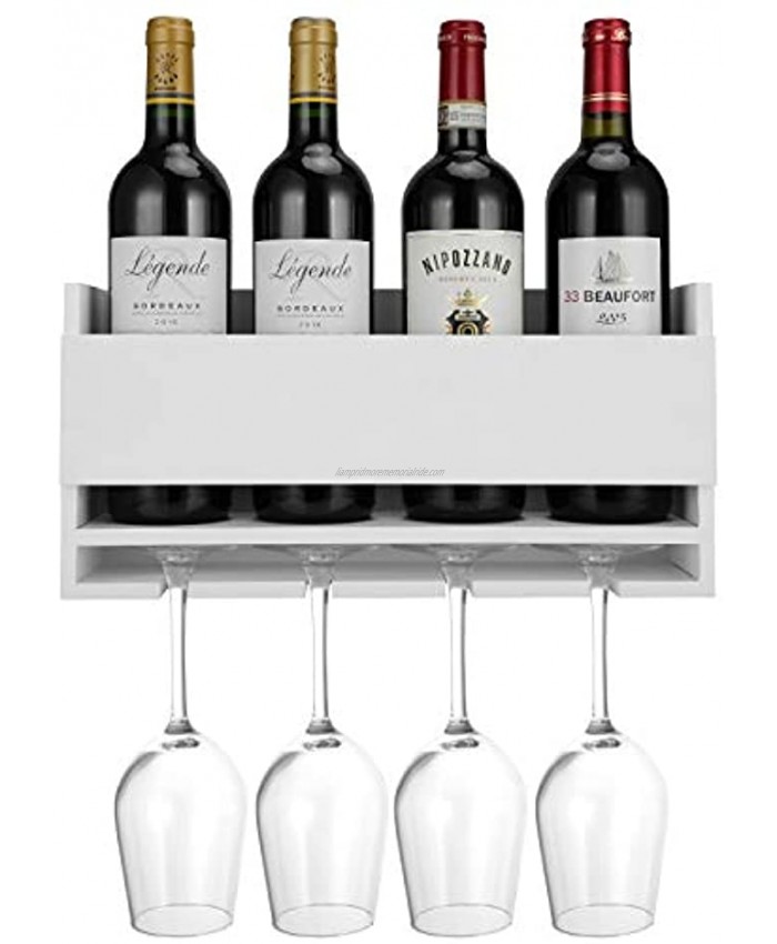 Halvalo Wine Rack Wall Wine Holder Wine Storage Rack with Wine Glass Holder Home & Kitchen Décor