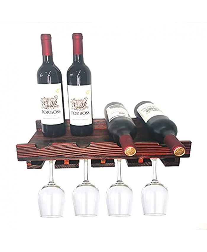 Wall Mounted Wine Rack Designed Specifically for Wine Bottles Glass Floating 16.5 Inch Wooden Shelf,Home & Kitchen Decor