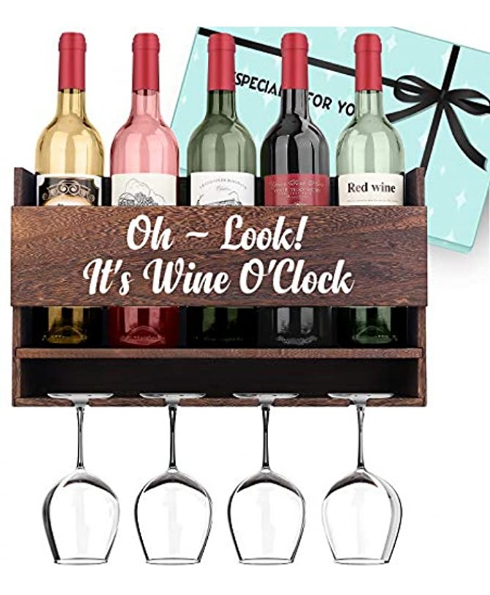 Wall Mounted Wine Rack Home Decor-Dining Room Decor-Housewarming Gifts New Home Gifts Best Gift to Friend Woman Man for Birthday Thanksgiving Christmas New Year