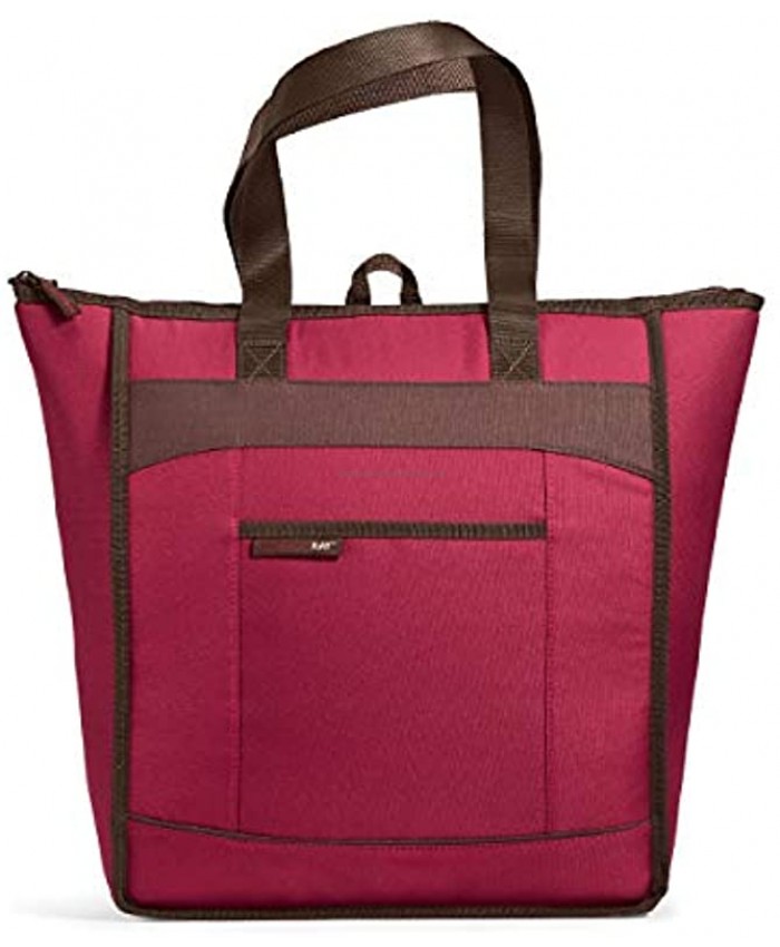 Rachael Ray Sea ChillOut Thermal Tote Bag for Cold or Hot Food Insulated Reusable Burgundy 18.5 X 6 X 16.5