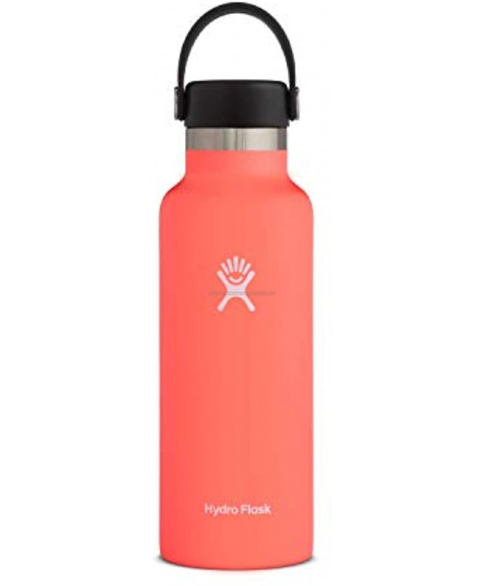 Hydro Flask Water Bottle Standard Mouth Flex Lid 18 oz Hibiscus