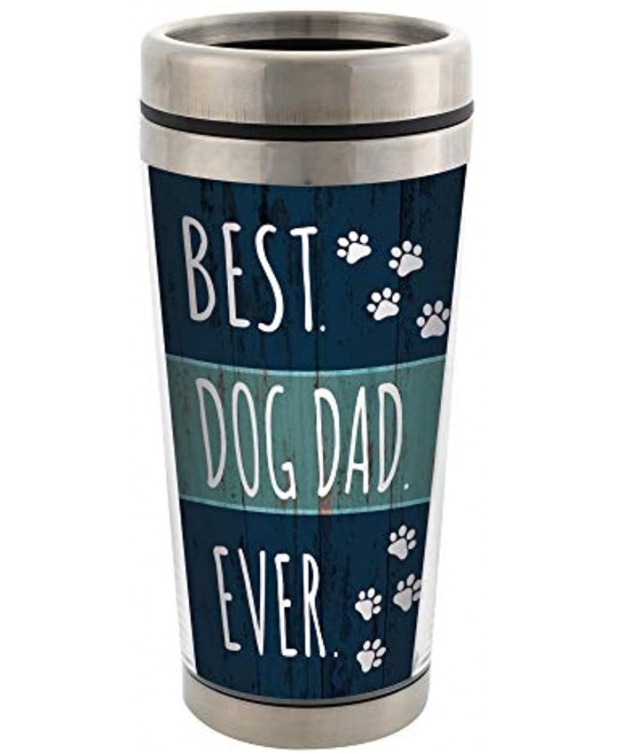 Best Dog Dad Ever Stainless Steel 16 oz Travel Mug with Lid