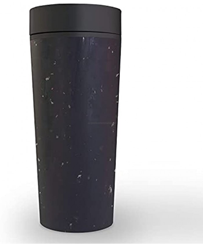 Circular & Co. Travel Mug 16oz The World's First Reusable Mug Made from Recycled Coffee Cups 100% Leak-Proof Sustainable & Insulated Black on Cosmic Black