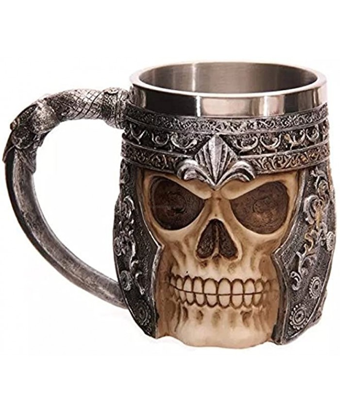 EightHD Stainless Steel Skull Mug 3D Design Cup