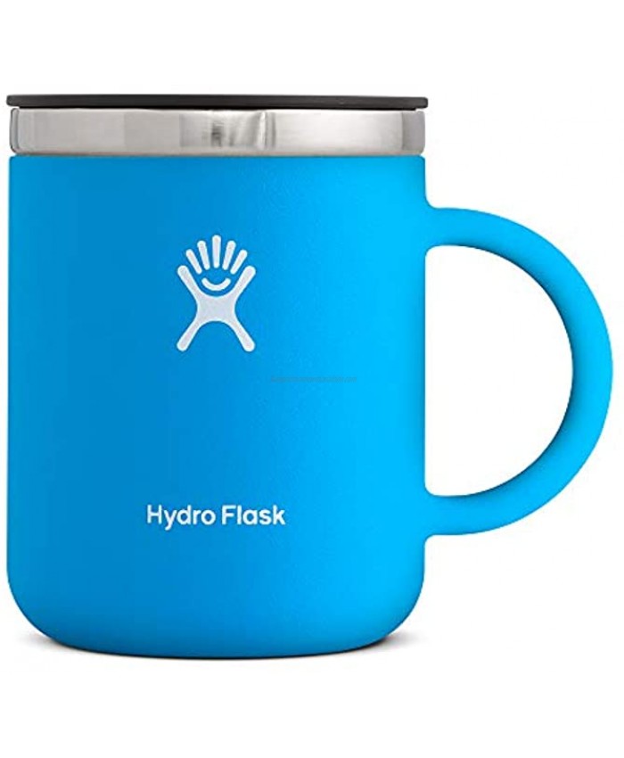 Hydro Flask 12 oz Travel Coffee Mug Stainless Steel & Vacuum Insulated Press-In Lid Pacific