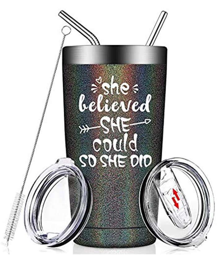 Inspirational Gifts Graduation Gifts for Her Daughter Girls Friend Going Away College Graduation Job Change Congratulations Gifts Vacuum Insulated 20oz Tumbler