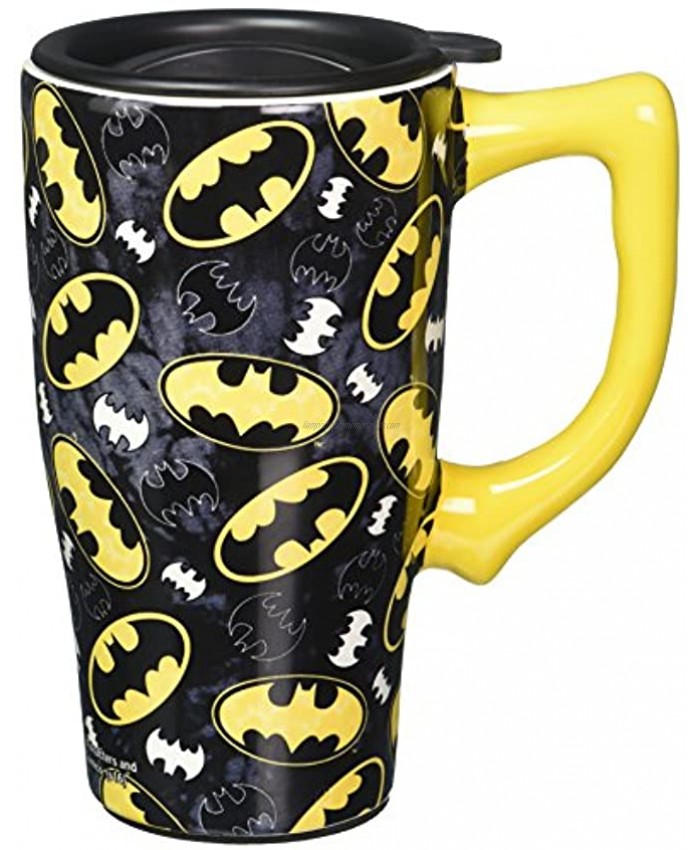 Spoontiques Batman Logos Travel Mug One SizePack of 1 Black