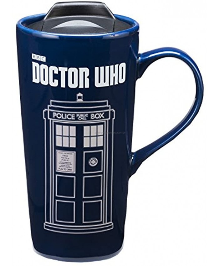 Vandor Doctor Who 20 Oz. Heat Reactive Ceramic Travel Mug ,Multicolored