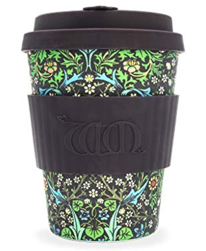 William Morris Blackthorn 12oz Ecoffee Cup | Made with bamboo fibre no-drip lid & dishwasher safe