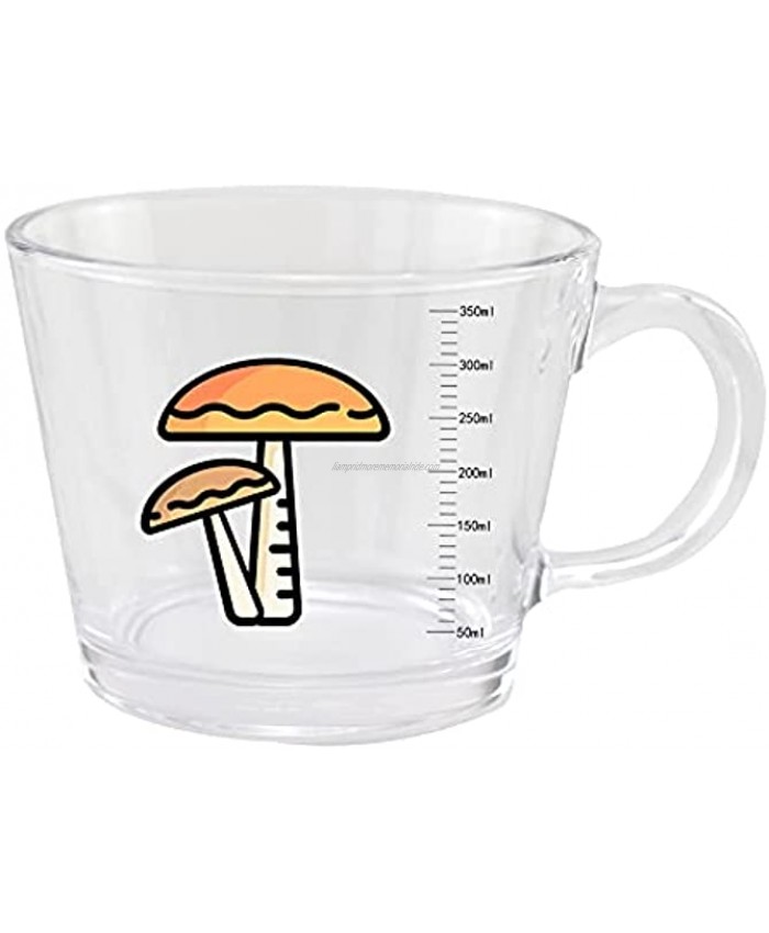 GUOTALA Children's Milk Cup Breakfast Cup Hand-held glass measuring cup Tempered glass material can be used in the microwave oven is not fragile suitable for milk juice tea oatmeal