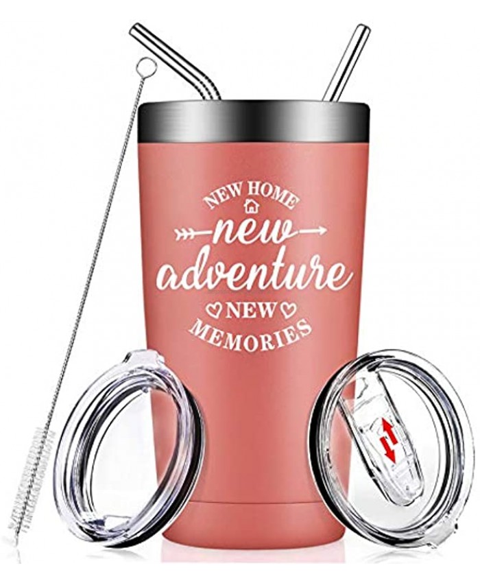 Housewarming Gifts for New Home Housewarming Gifts for Women Men House Warming Presents for New Apartment Vacuum Insulated 20oz Tumbler Cup with Lid and Straw