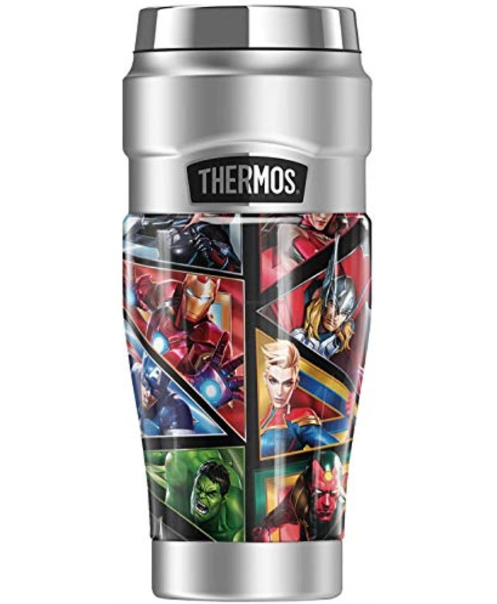 MARVEL Avengers Character Collage THERMOS STAINLESS KING Stainless Steel Travel Tumbler Vacuum insulated & Double Wall 16oz