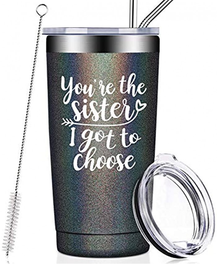 Sister Gifts from Sister Best Friend Friendship Gifts for Women Sisters in Law Birthday Mothers Day Christmas Gifts for Sister Women Tumbler Cup