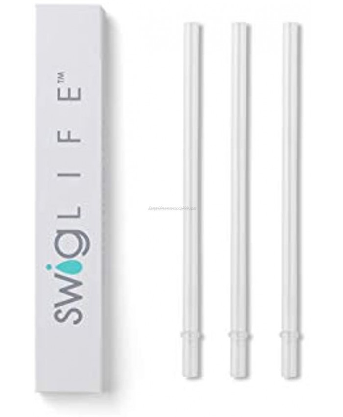 Swig Life Clear Reusable Straw Set Includes 3 Total BPA Free Straws Each Straw is 6.5in Long Fits Swig Life 12oz & 14oz Wine Tumblers 12oz Combo & Skinny Can Coolers 18oz & 24oz Travel Mugs