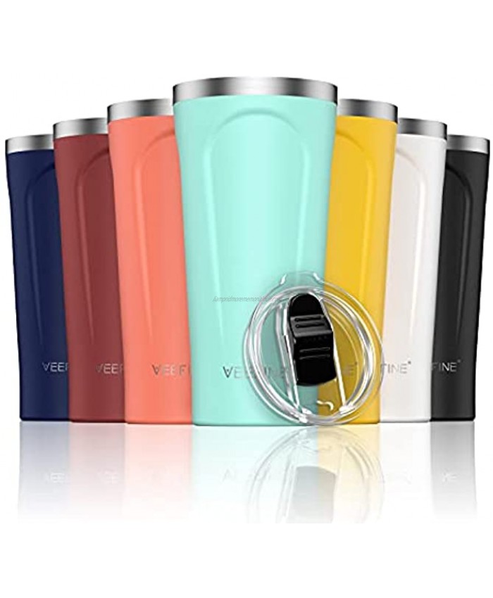VeeFine Insulated Tumbler 20oz 18 8 Food-Grade Stainless Steel Tumbler with Lid Dishwasher Safe BPA-Free Travel Mug for Iced Coffee Fits Car Cup Holder