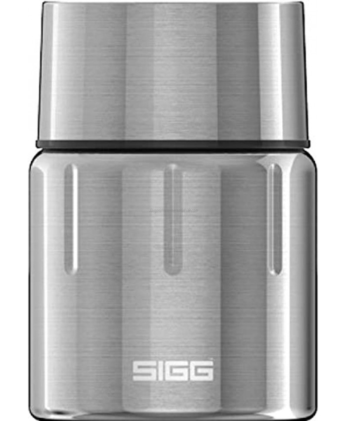 Sigg Gemstone Food Jar Selenite 0.5 L Insulated Food Container for The Office School and Outdoors 18 8 Stainless Steel Thermo Container