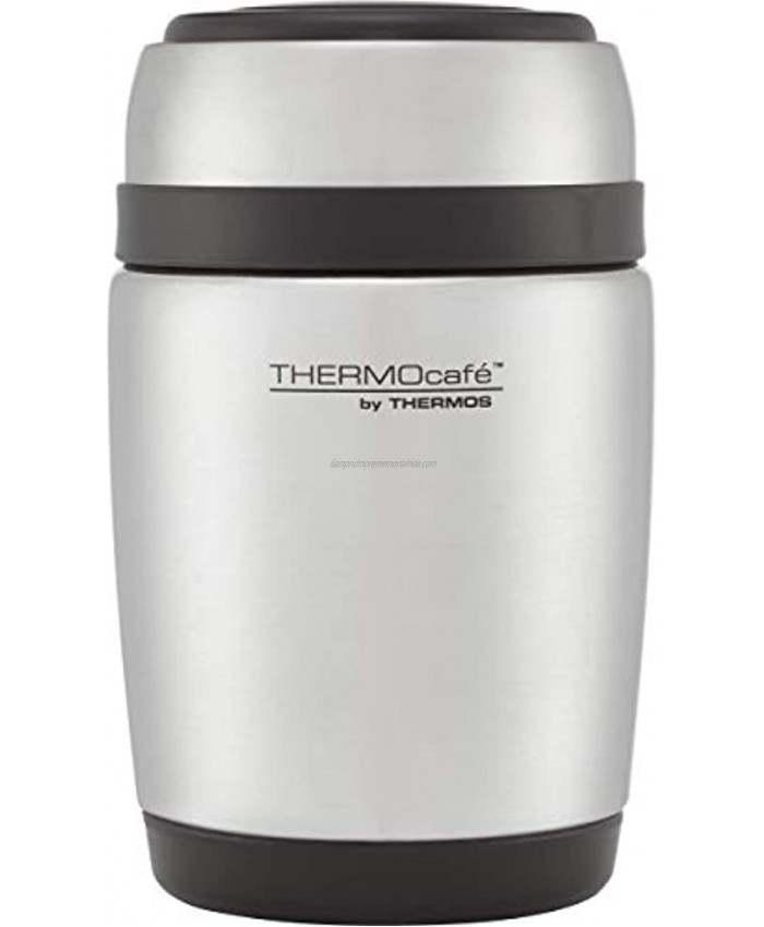 Thermos Curved Stainless Steel Food Flask with Spoon 400 ml