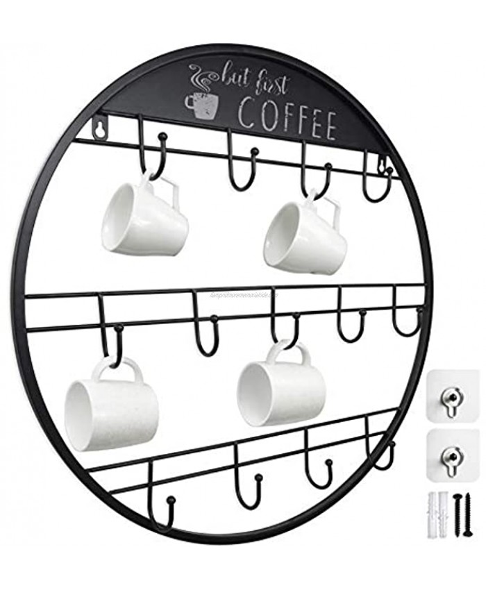 Mug Rack for Handmade | Large Wall Mounted Storage Display Organizer Rack Coffee Cup Rack