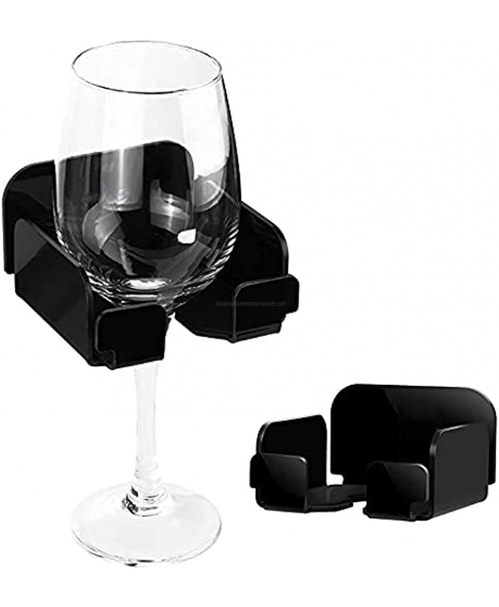 Wine Glass Holder Beer Holder Wine Accessories and Bath Accessories Cup Holder for Wine,Wine Gifts for Her Beer Coffee Red Wine Black