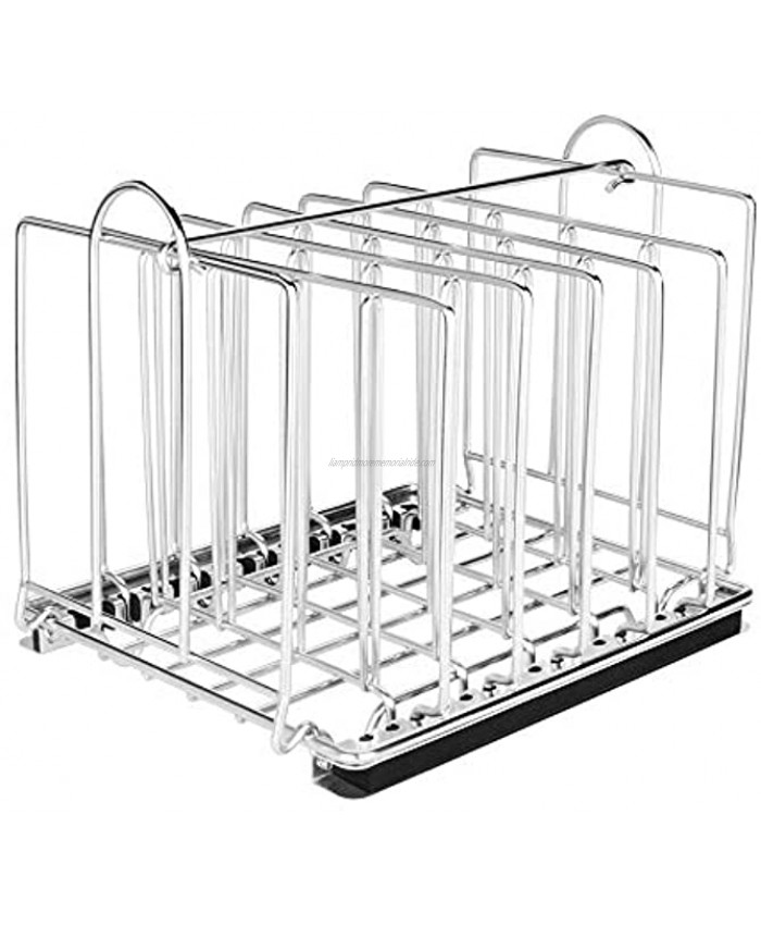 EVERIE Weighted Sous Vide Rack Divider Improved Vertical Mount Stops Wobbling 5 Detachable Stainless Steel Dividers and 2 Built-in Holder Dividers