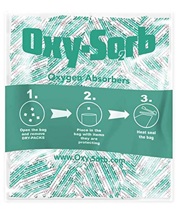OxySorb 500cc Oxygen Absorber Packets 50 Pack Long Term Food Storage Freshness Protection