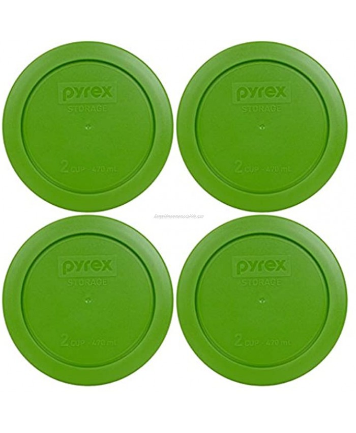 Pyrex 7200-PC Round 2 Cup Storage Lid for Glass Bowls 4 Lawn Green