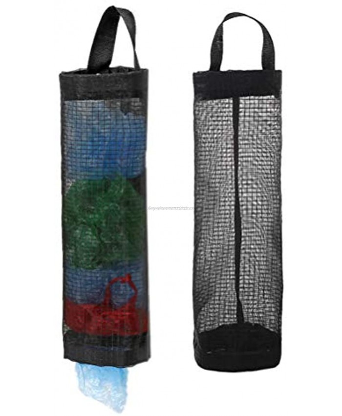 qiyana 2 pcs Plastic Bag Holder Dispensers Waterproof Washable Foldable Mesh Garbage Bag for Plastic Bags Hanging Storage Bags Trash bags Holder for Home and Kitchen Organizer