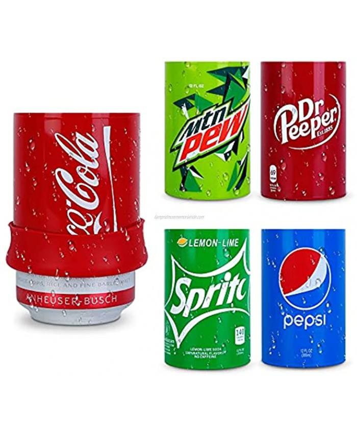 Beer Can Wraps Silicone Cover Beer can Covers that Look Like Soda Suitable Event Beverage Beach Parties Skinny Disguise Fits Slim Alcohol Gift 12 Oz Standard can 355 ml 5 PackMulti Color