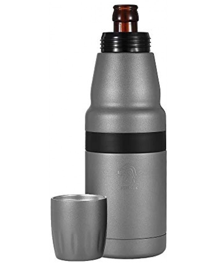 LionRox Chillax12 Beer Bottle and Can Insulator | Fully Vacuum Insulated Double Walled Stainless Steel Beer Bottle and Can Cooler | Beer Bottle and Can Holder Graphite