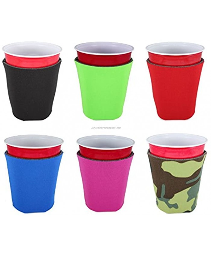 None Blank Foam Party Cup Coolie Variety Color 6 Pack