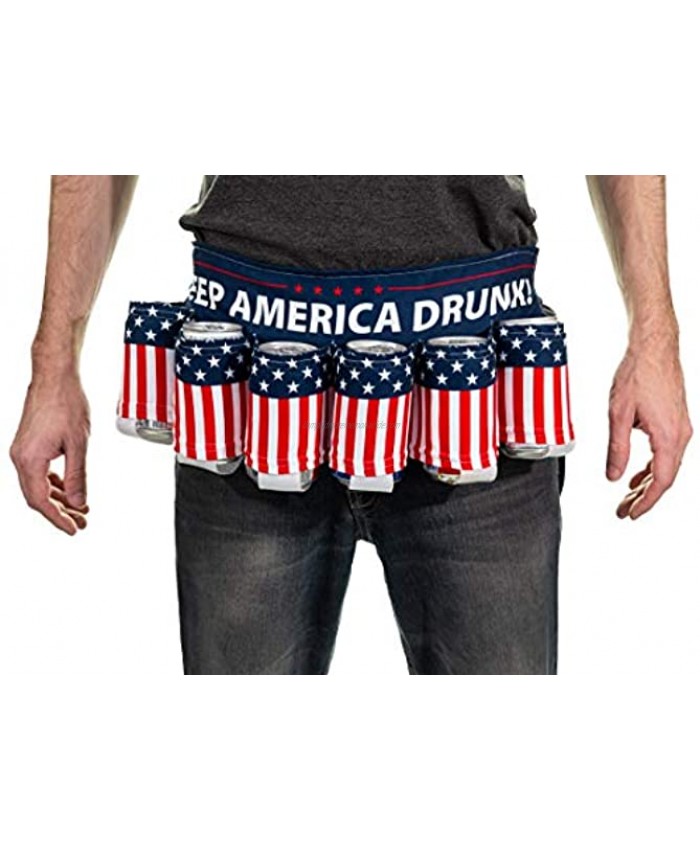 Novelty USA Americana Themed Beverage Holder Beer Belt