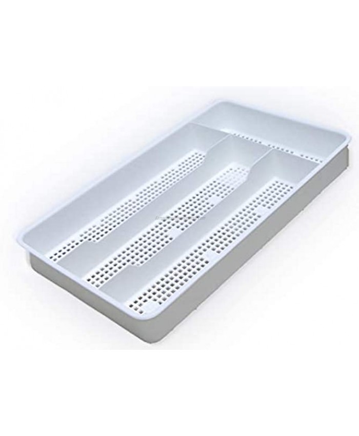 Dial Industries Inc. Small Mesh Cutlery Organizer Tray White