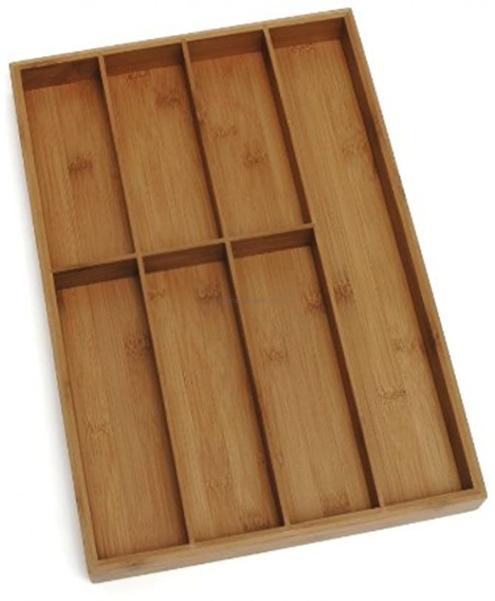 Lipper International 8877 Bamboo Wood Flatware Organizer with 7 Compartments 12 x 17-1 2 x 1-3 4