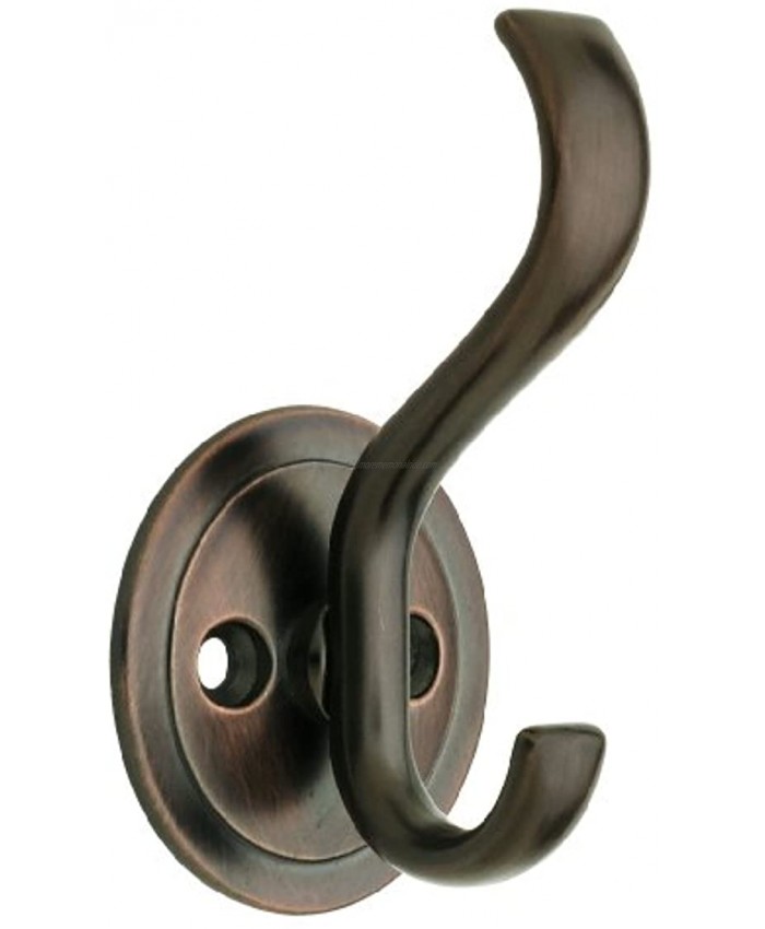 Coat and Hat Hook with Round Base Venetian Bronze Packaging May Vary