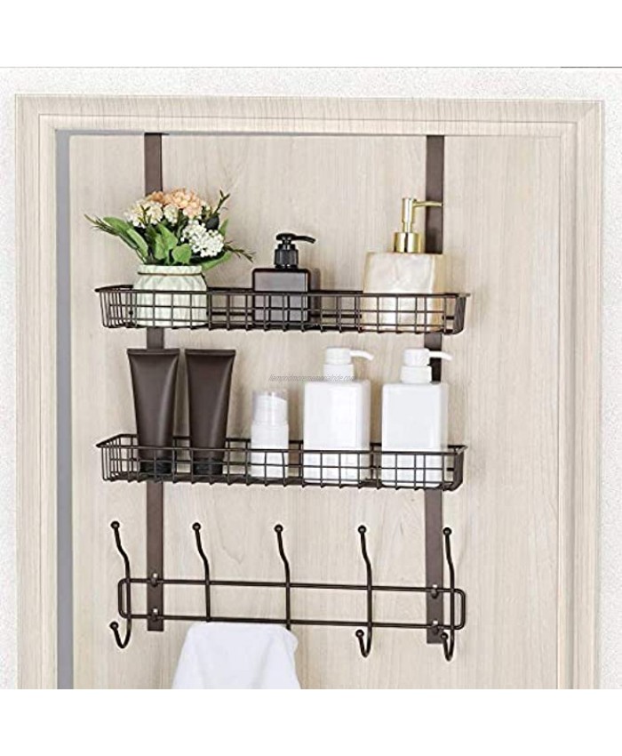 <b>Notice</b>: Undefined index: alt_image in <b>/www/wwwroot/liampridmorememorialride.com/vqmod/vqcache/vq2-catalog_view_theme_astragrey_template_product_category.tpl</b> on line <b>148</b>Coat Hook Over The Door Hook Hanger Metal Storage Rack Shelf with 2 Mesh Baskets Coat Rack Spice Rack for Bathroom Bedroom Kitchen Brown
