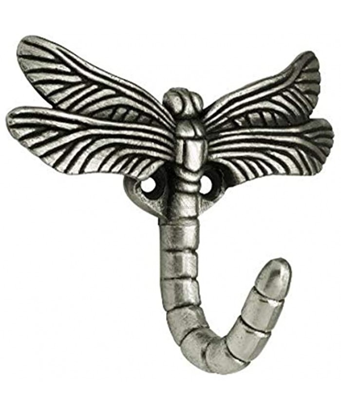 Dragonfly Hook Brushed Satin Pewter 1 pack Packaging May Vary