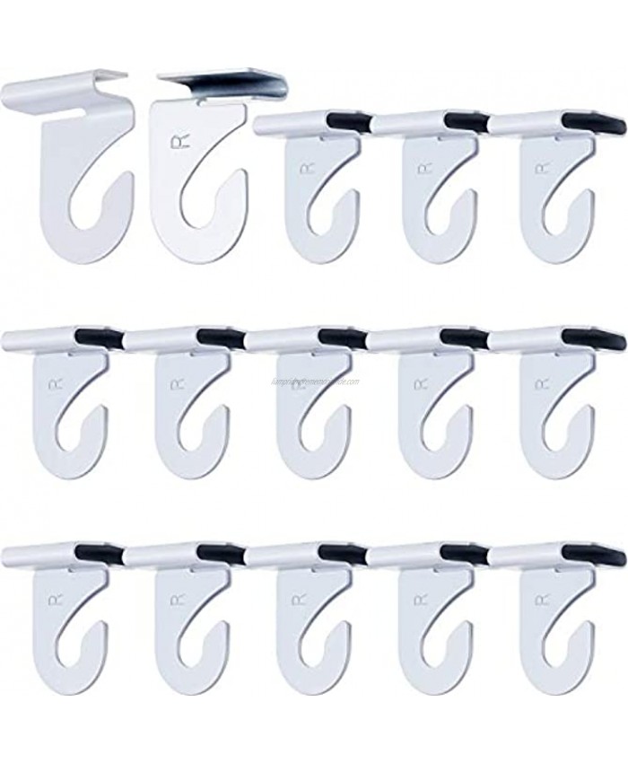 Aluminum Ceiling Hooks for Drop-Ceiling T-Bars Right and Left White Ceiling Hanger T-Bar Track Clip Suspended Ceiling Hooks Grid Clips for Hanging Plants Office Signs Decorations 20