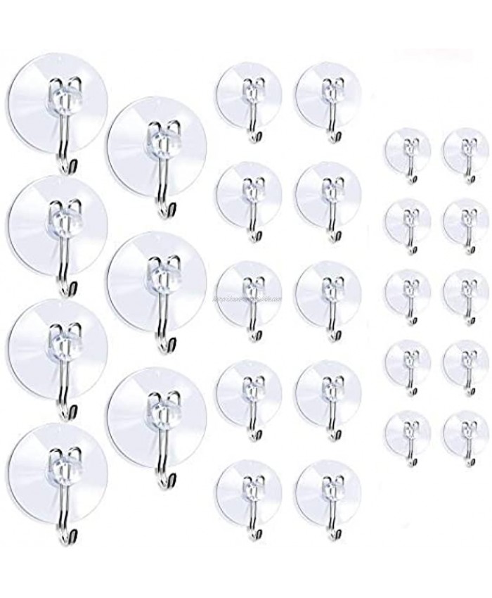 DSMY 27 Pack Suction Cup Hooks Wall Hooks Home Kitchen Bathroom Wall Towel Robe Hangers Utility Hooks Hanging Supplies,Use on Smooth Surface