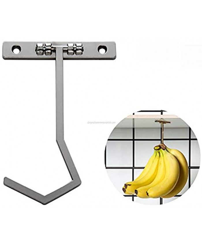 Metal Banana Hanger Under Cabinet Hook for Bananas or Other Kitchen Items. Keep Banana Fresh Silver Color X 1pc