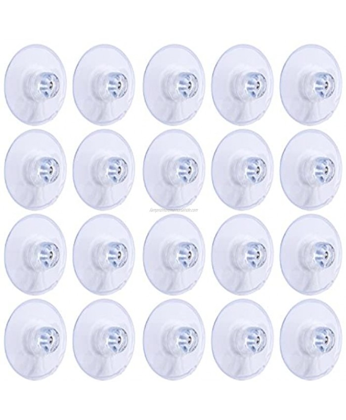 Whaline 45mm Large Suction Cup PVC Plastic Sucker Pads Without Hooks 20 Packs Clear