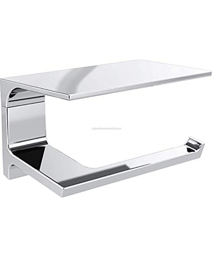 DELTA Pivotal Toilet Paper Holder With Shelf Polished Chrome Bathroom Accessories 79956