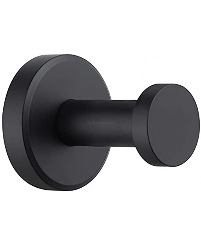 Towel Hook Matte Black Angle Simple Stainless Steel Bathroom Hand Towel Holder Compact Round Robe Hook Wall Mount